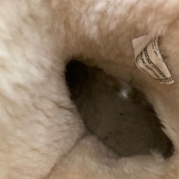 UGG AUSTRALIA Classic sherpa Boots Women's 7 Chestnut Sherpa Leather Suede 5825 - Picture 13 of 16